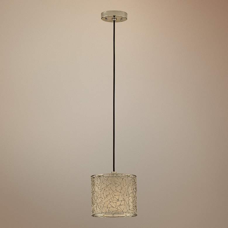 Image 1 One Light Polished Silver Mini-Pendant by Uttermost