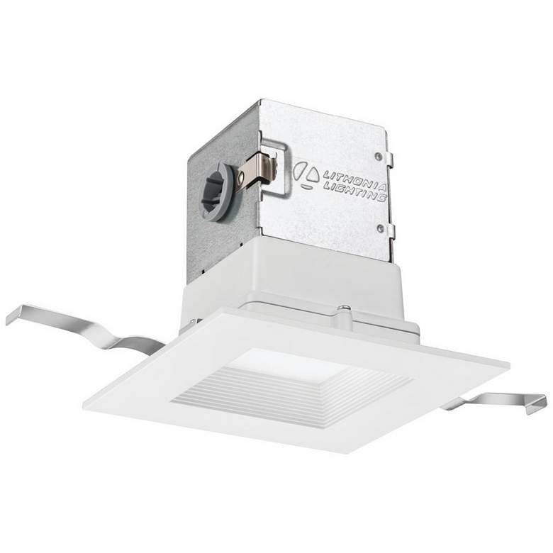 Image 1 OneUP 4" White Square Baffle 9W Canless LED Trim