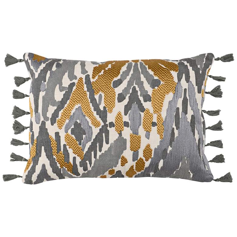 Image 1 Onley Graphite and Ochre 20" x 14" Decorative Pillow