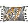 Onley Graphite and Ochre 20" x 14" Decorative Pillow
