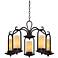 Onyx Faux Stone Candle 30" Wide Indoor-Outdoor Chandelier