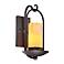 Onyx Stone Faux Candle 18" High Espresso Outdoor Wall Light
