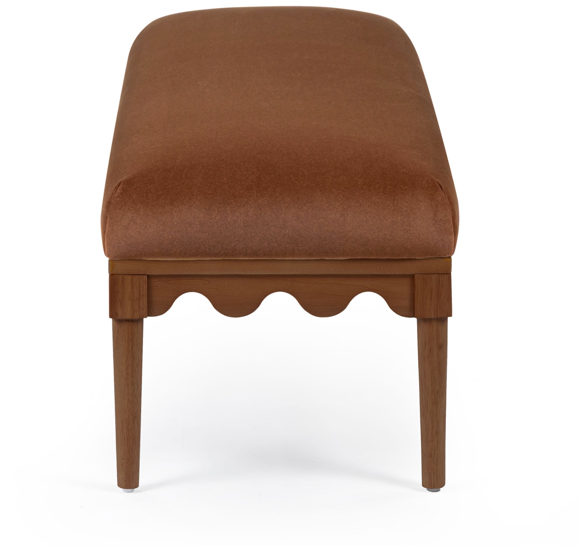 Thumbnail4 of Oodle Bronze Vegan Mohair Bench in Walnut more views