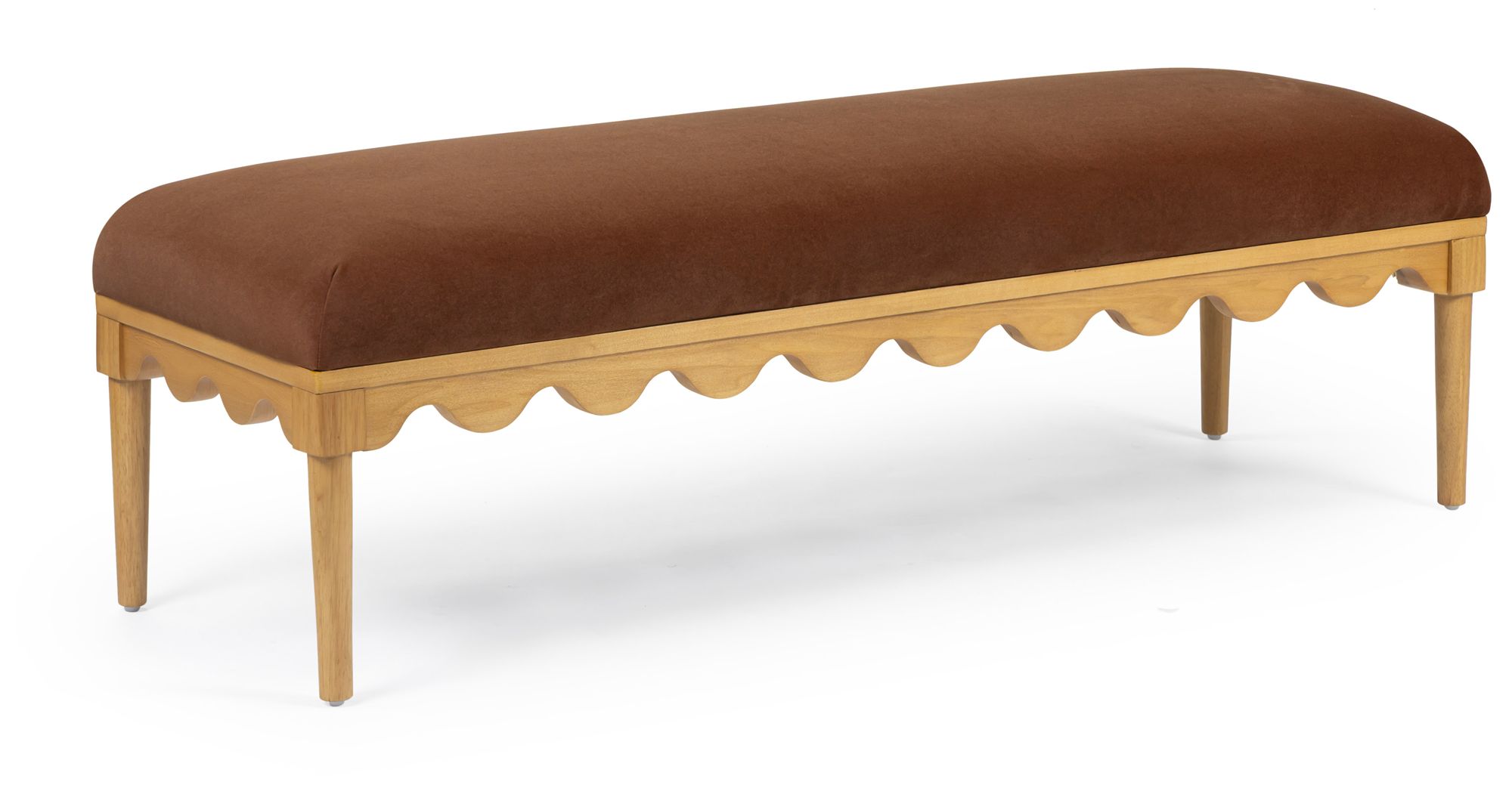 Image 4 Oodle Bronze Vegan Mohair Bench more views