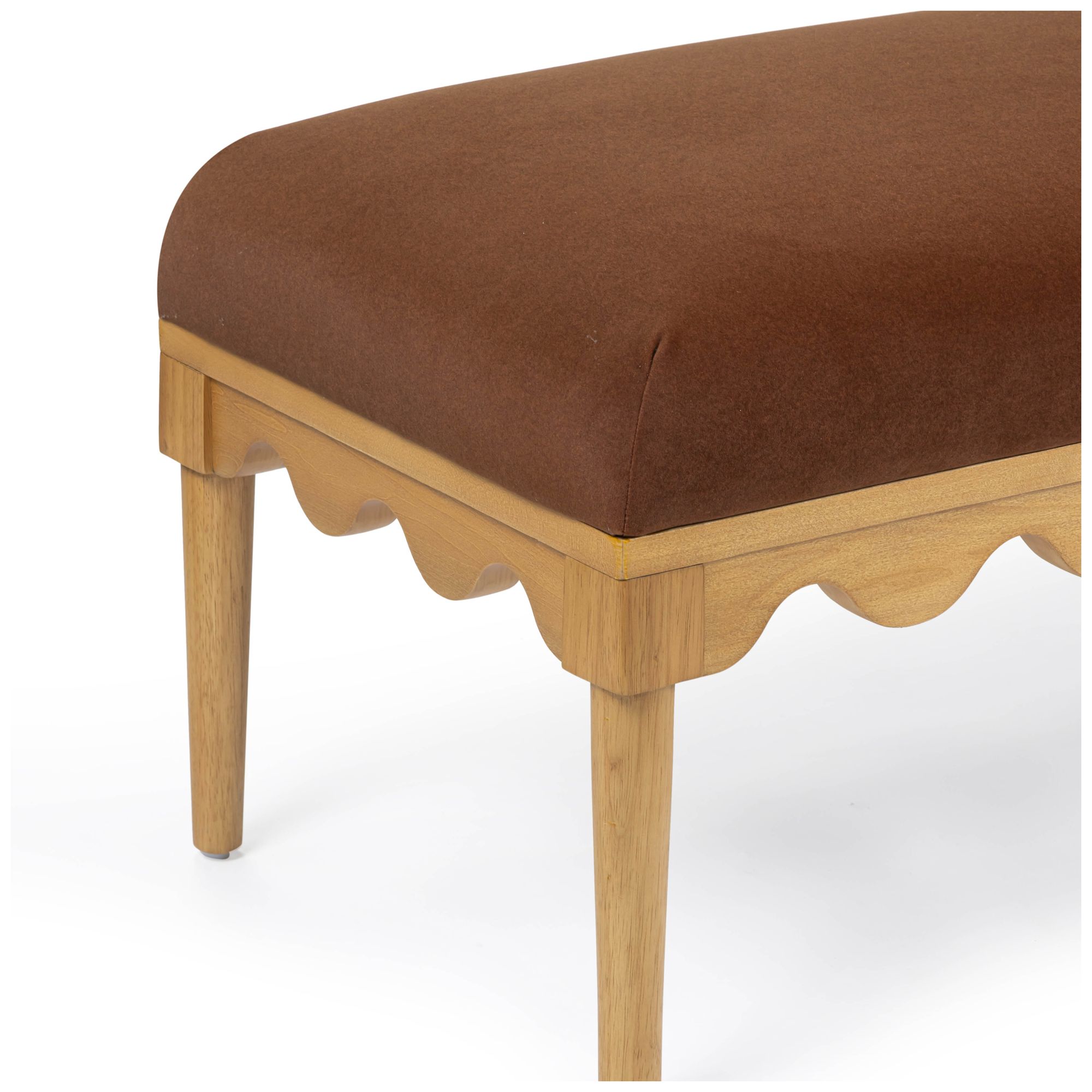 Image 6 Oodle Bronze Vegan Mohair Bench more views