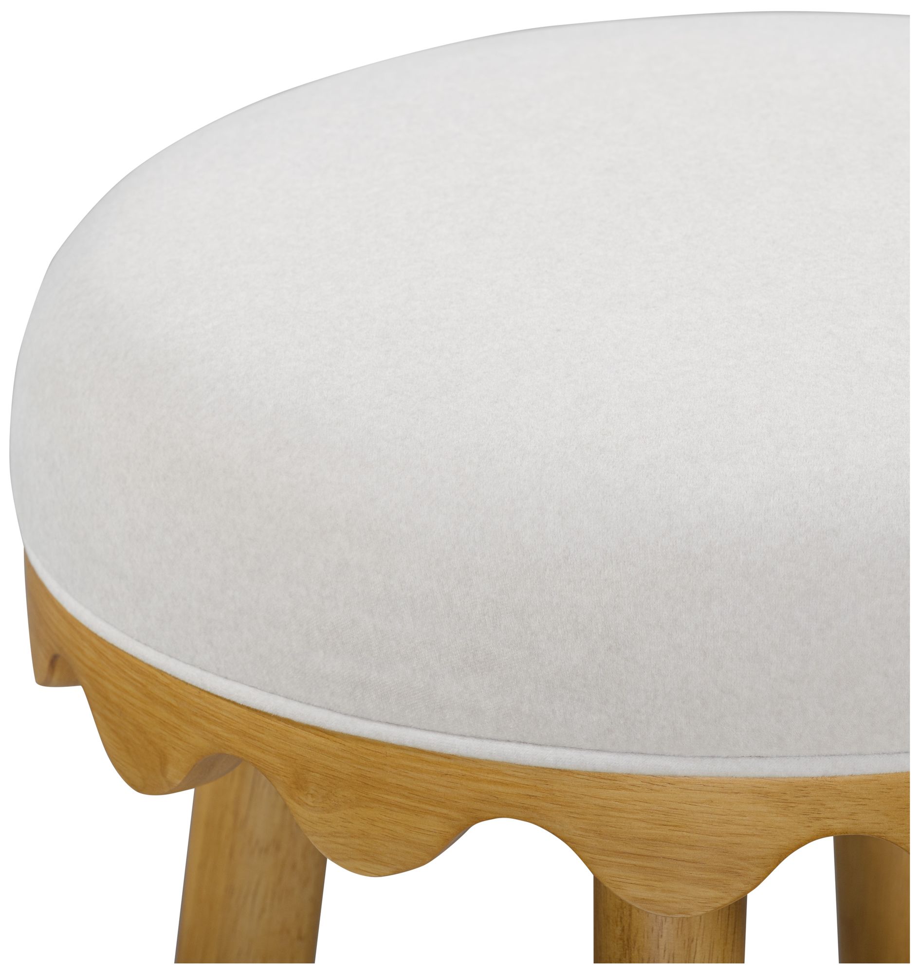 Image 6 Oodle Cream Performance Vegan Mohair Natural Counter Stool more views