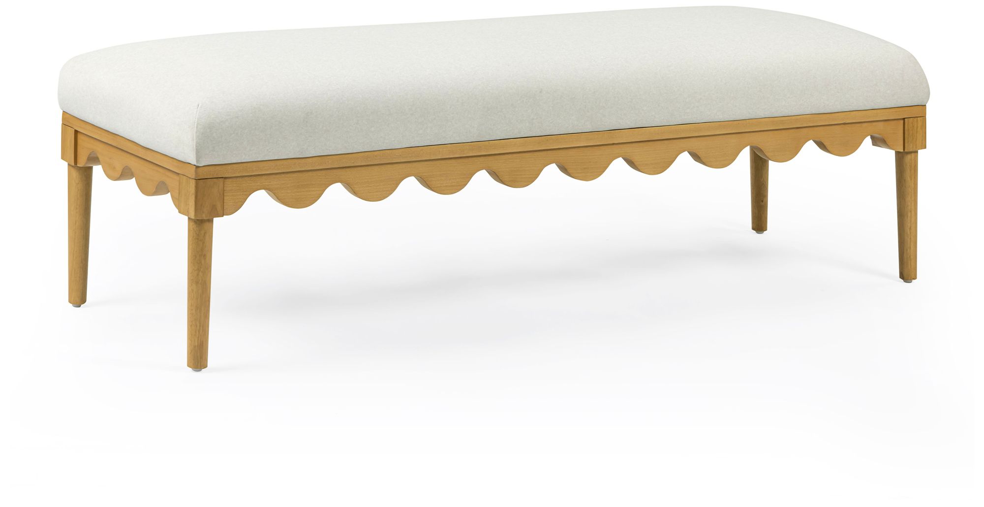 Image 3 Oodle Cream Vegan Mohair Bench more views