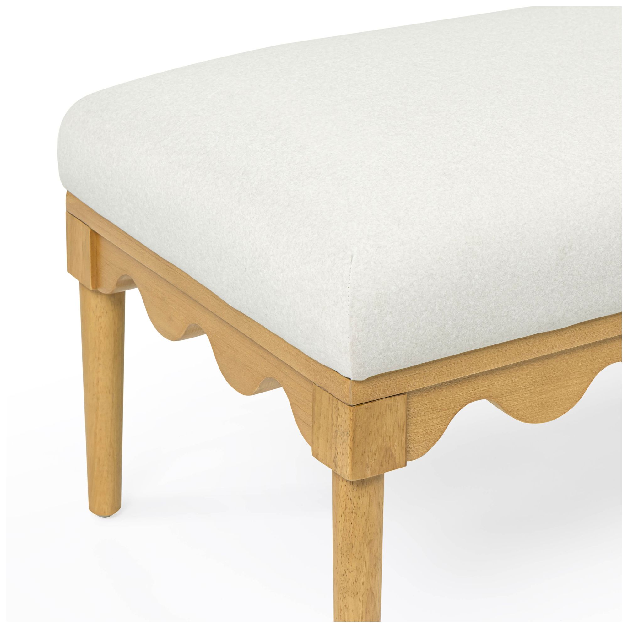 Image 5 Oodle Cream Vegan Mohair Bench more views