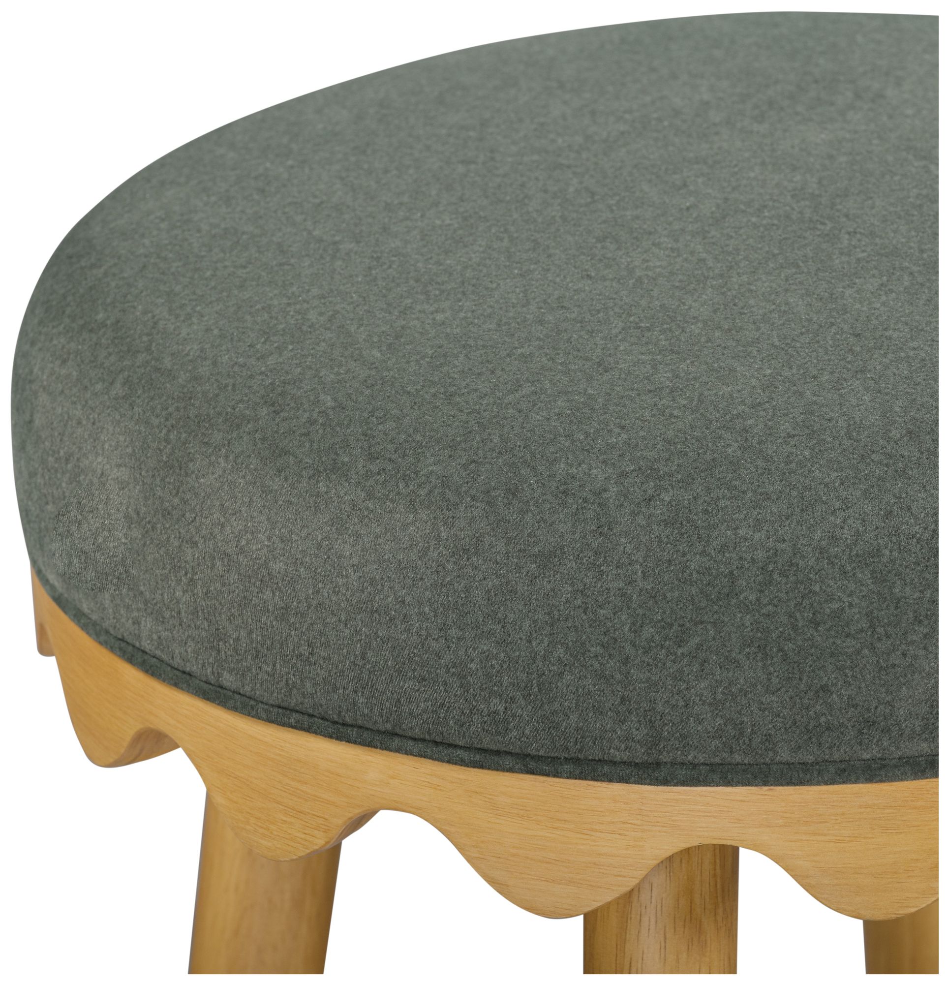 Image 4 Oodle Green Performance Vegan Mohair Natural Bar Stool more views