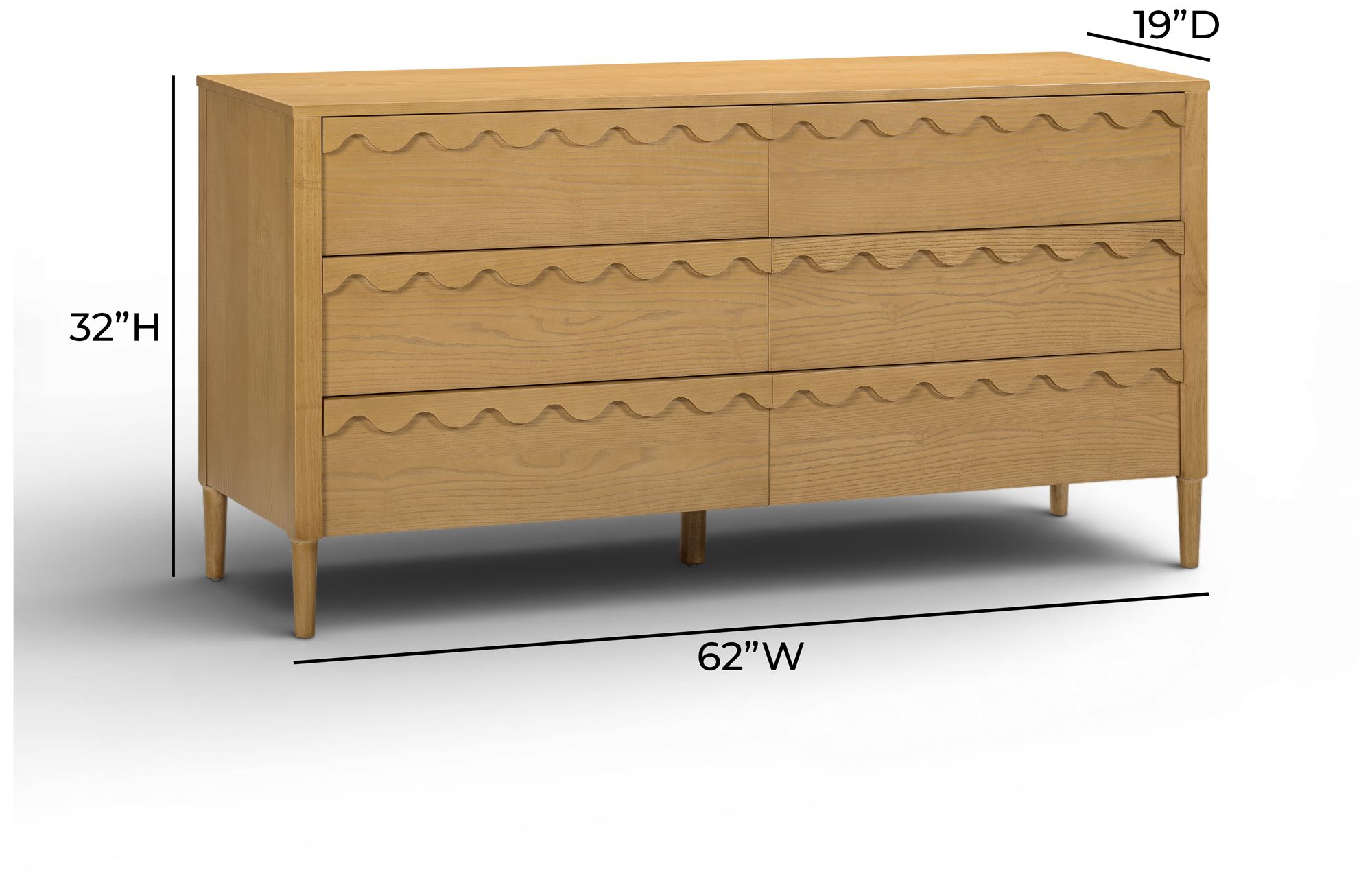 Image 7 Oodle Natural Ash 6 Drawer Dresser more views