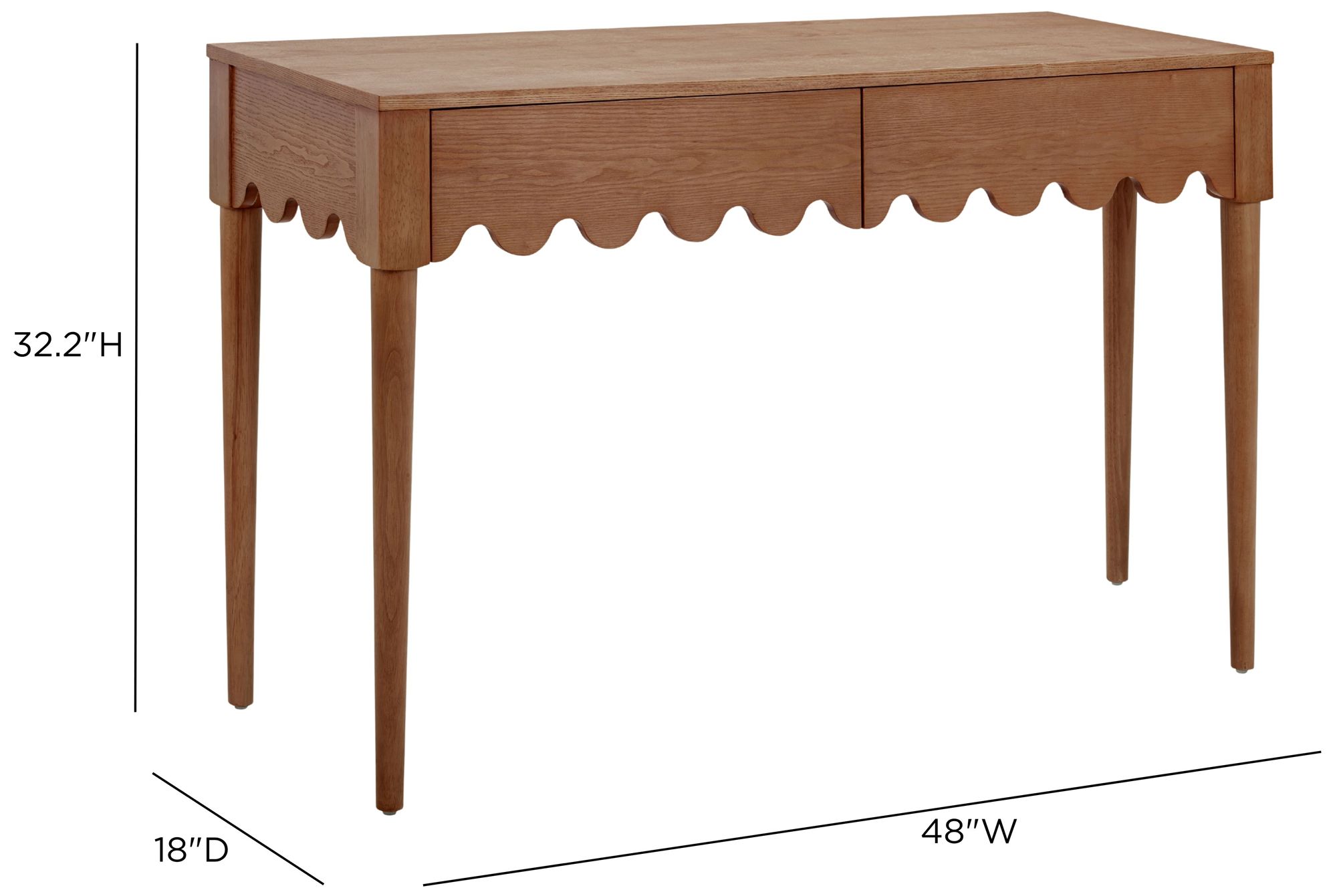 Image 5 Oodle Walnut 2-Drawer Desk more views
