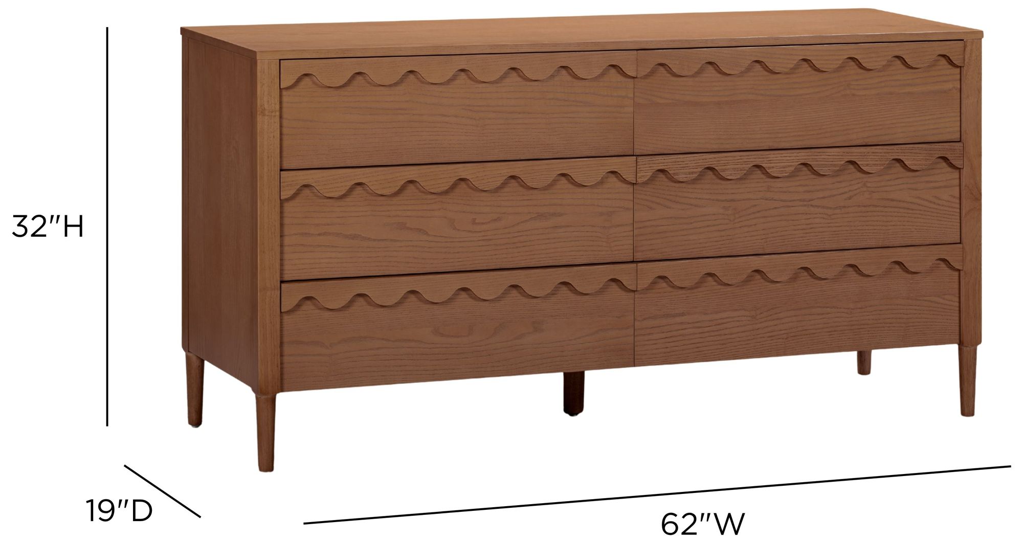 Image 7 Oodle Walnut 6 Drawer Dresser more views