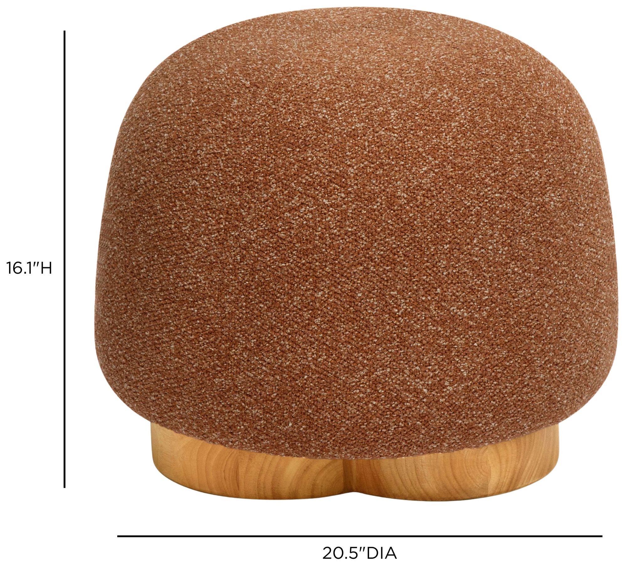Image 6 Oopa Bronze Boucle Performance Swivel Ottoman more views