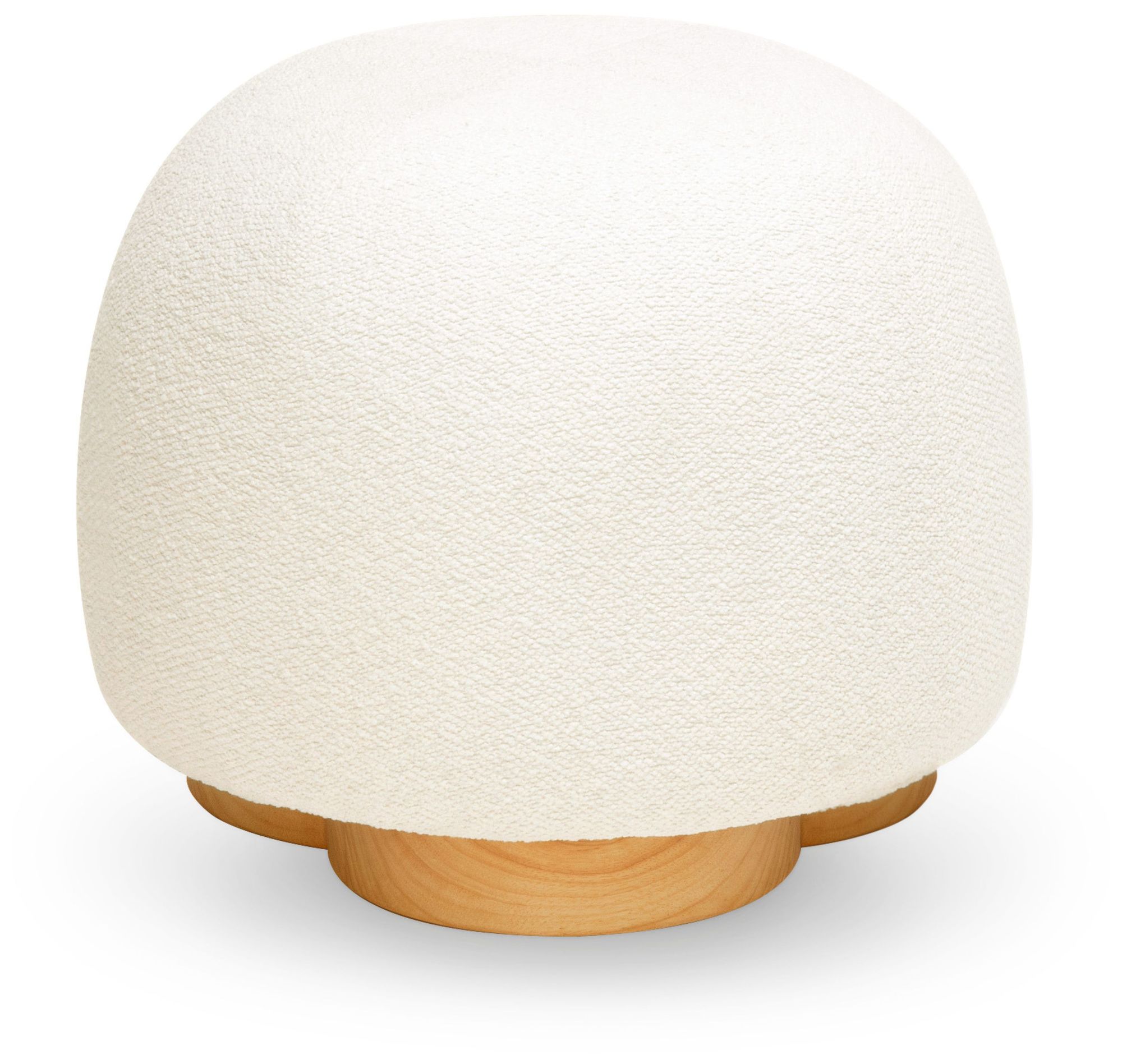 Image 2 Oopa Cream Boucle Performance Swivel Ottoman more views