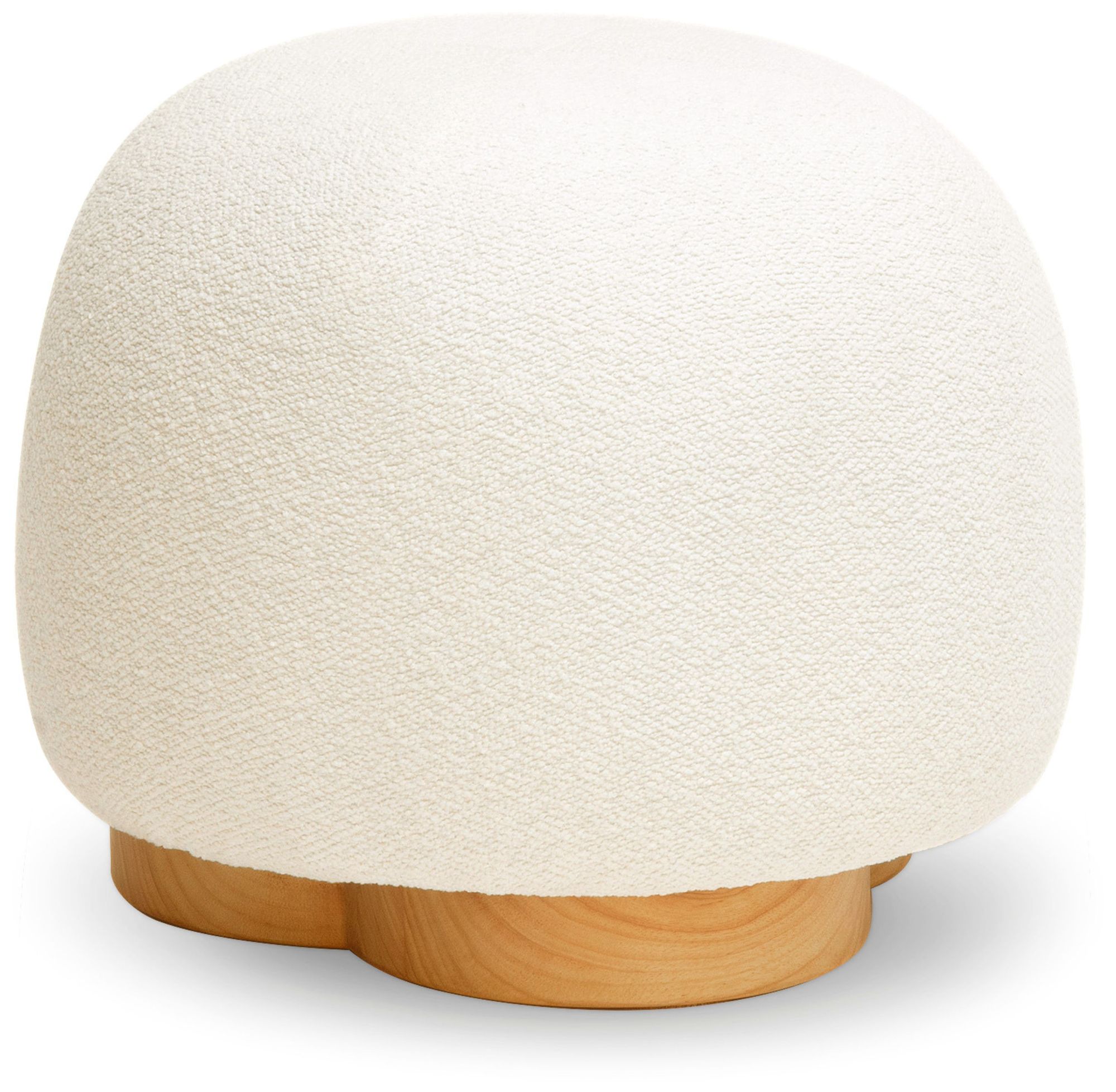 Image 3 Oopa Cream Boucle Performance Swivel Ottoman more views