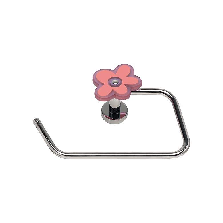 Image 1 Oops-A-Daisy Pink Toilet Paper or Towel Holder