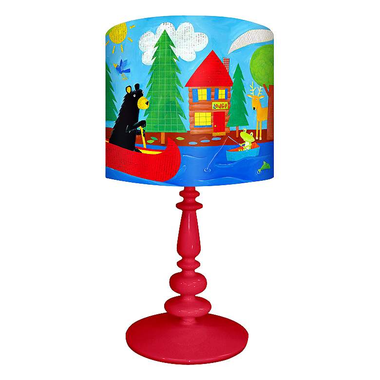 Image 1 Oopsy Daisy Black Bear Lodge Children&#39;s Table Lamp