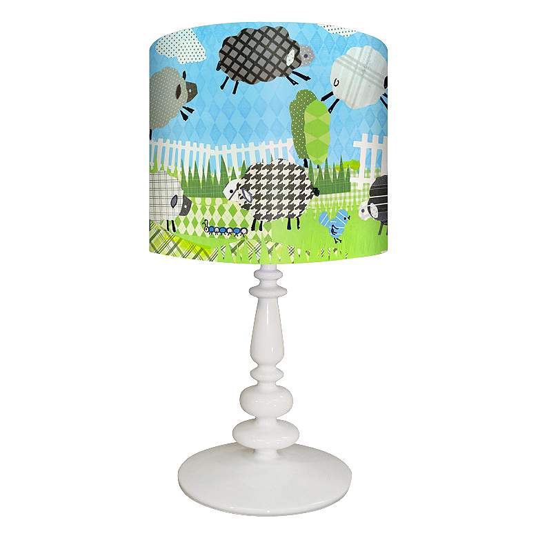 Image 1 Oopsy Daisy Counting Sheep Blue Children&#39;s Table Lamp