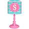 Oopsy Daisy "S" Striped Monogram Kids Table Lamp
