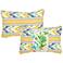 Opal Floral and Striped 20"x13" Lumbar Indoor-Outdoor Pillow