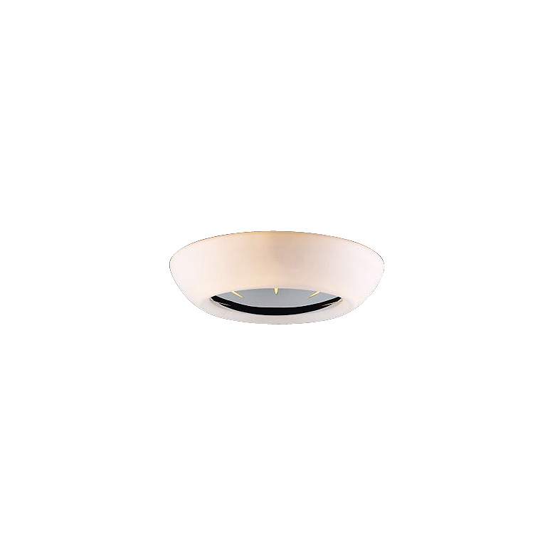 Image 1 Opal Glass and Chrome 18 inch Wide Ceiling Light Fixture