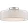 Opal White Dual Shade 12 1/2" Wide Drum Ceiling Light