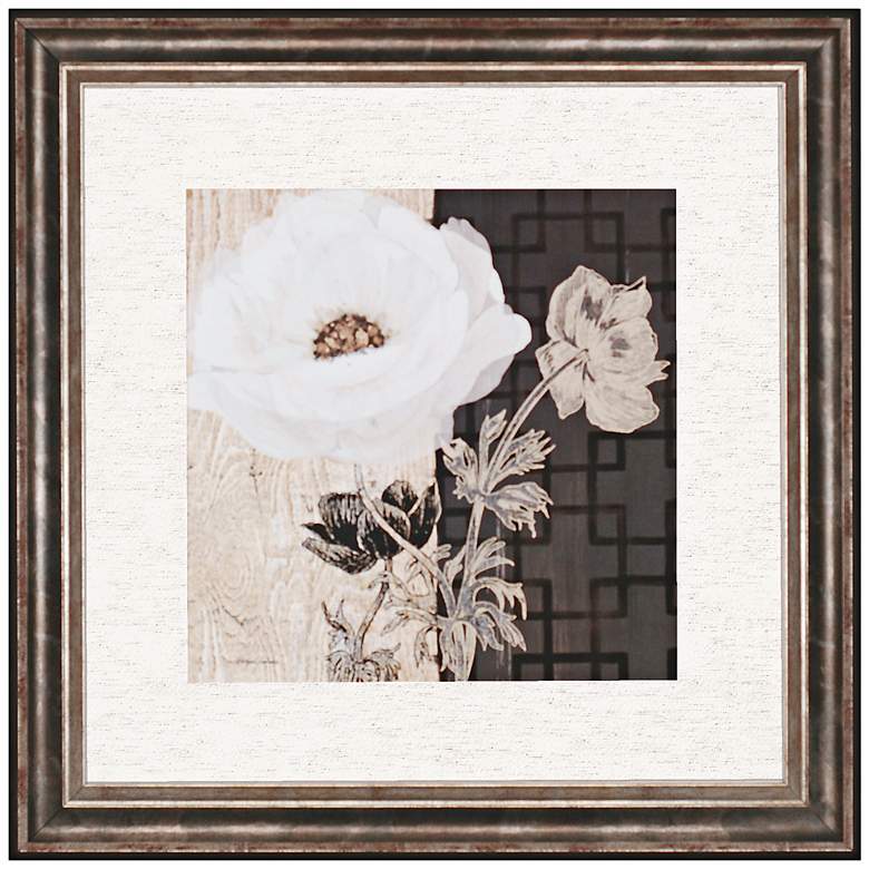 Image 1 Opalescent Petals 33 inch Square Framed Floral Wall Art