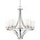 Opaline 23 1/2" Wide Brushed Nickel 5-Light Chandelier