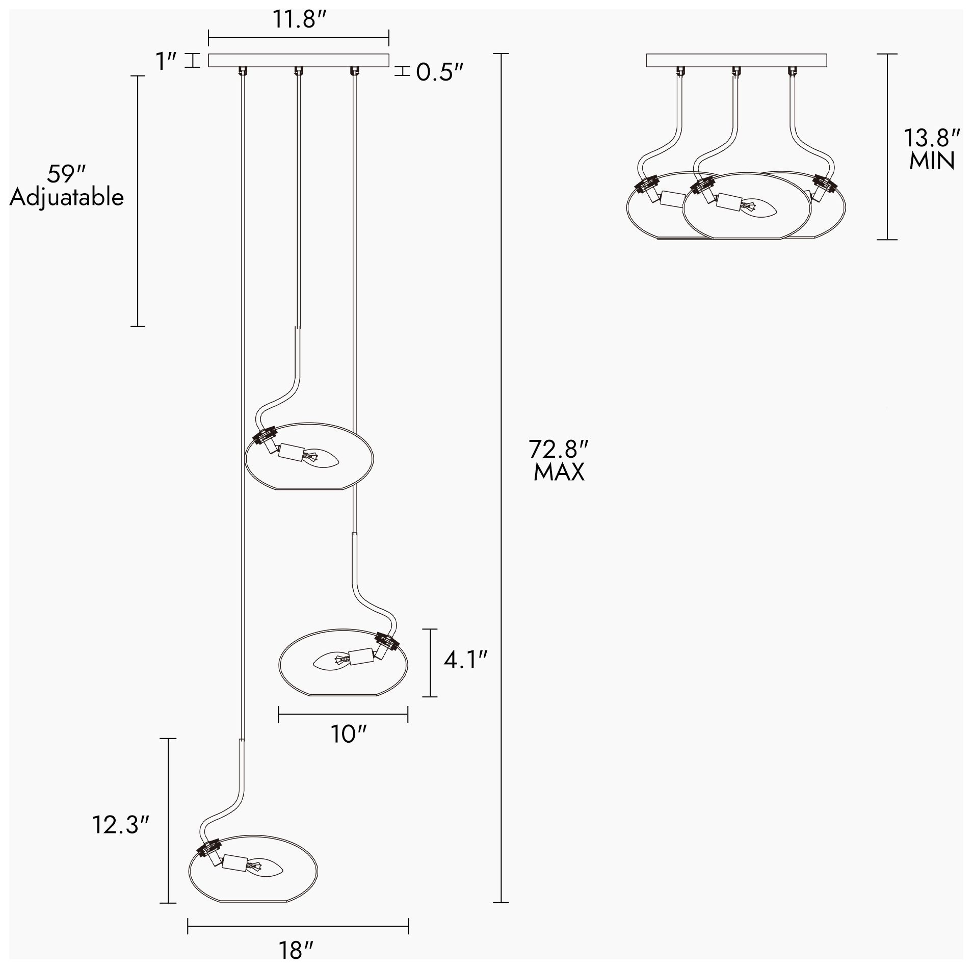 Image 2 Opalobia 3-Light Opal Glass Cluster Island Pendant Light more views