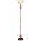 Open Frame Accent Wrought Rust Torchiere Floor Lamp
