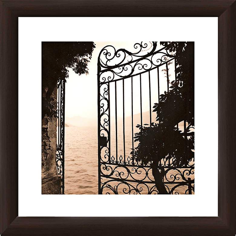 Image 1 Open Gate 18 1/2 inch Square Giclee Framed Wall Art