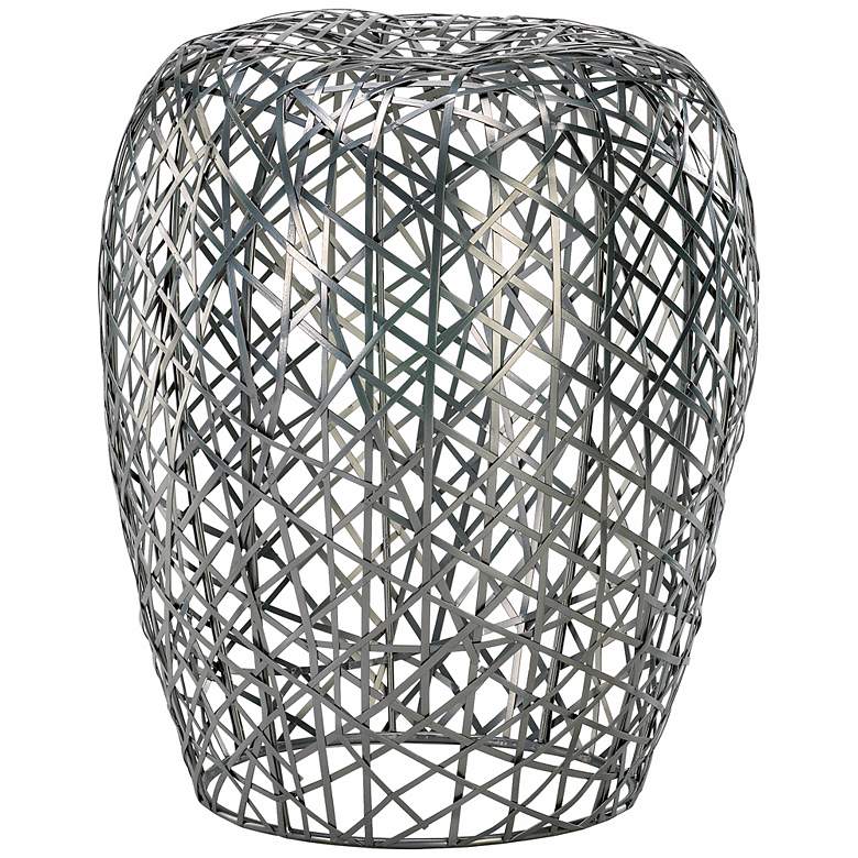 Image 1 Open Grid Abstract Iron Contemporary Stool