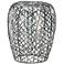 Open Grid Abstract Iron Contemporary Stool