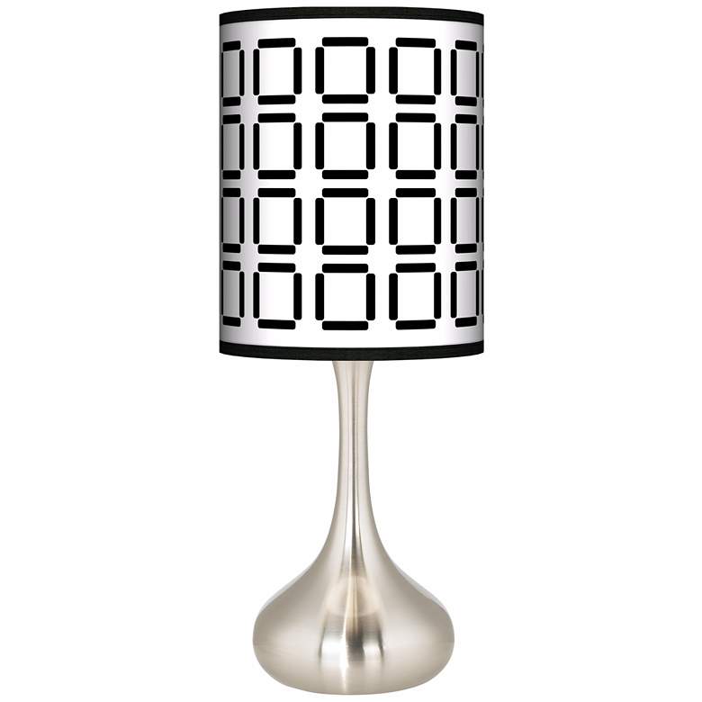 Image 1 Open Grid Giclee Droplet Table Lamp