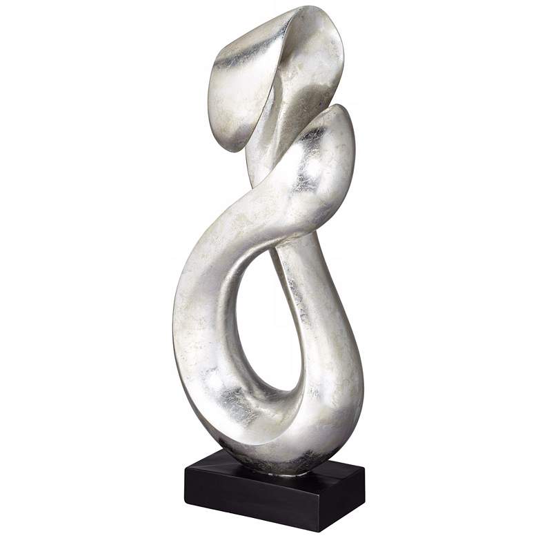 Image 3 Open Infinity 24 1/2" High Sculpture With 8" Square Acrylic Riser more views
