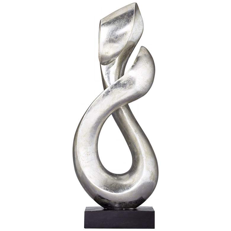 Image 4 Open Infinity 24 1/2" High Sculpture With 8" Square Acrylic Riser more views