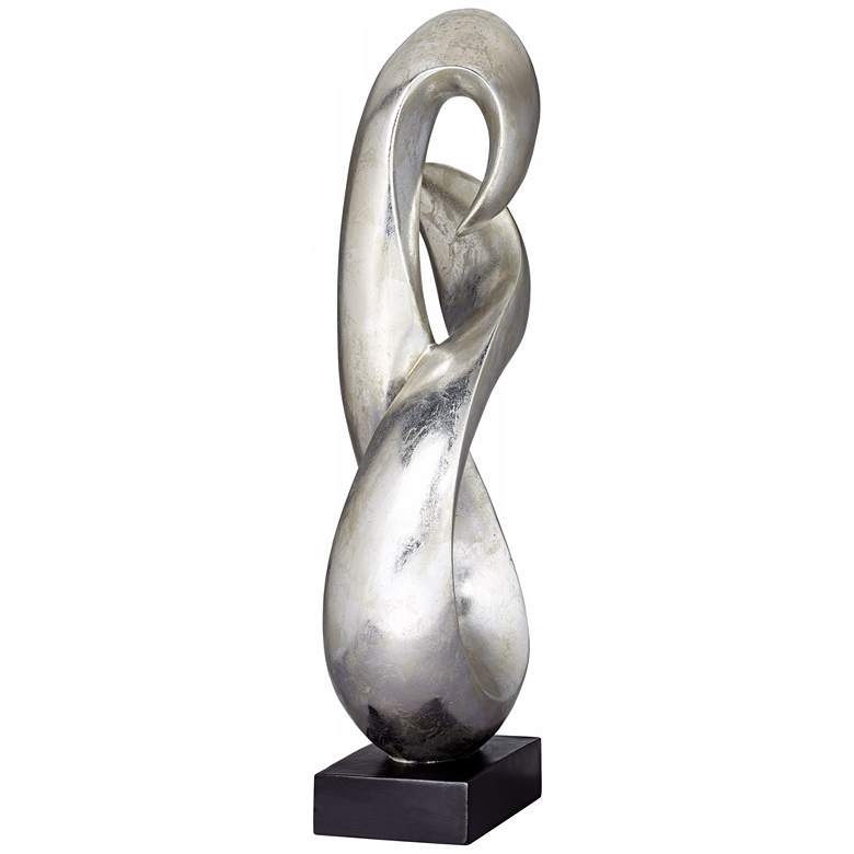 Image 5 Open Infinity 24 1/2" High Sculpture With 8" Square Acrylic Riser more views