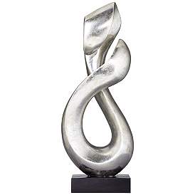 Image4 of Open Infinity 24 1/2" High Silver Finish Modern Sculpture more views