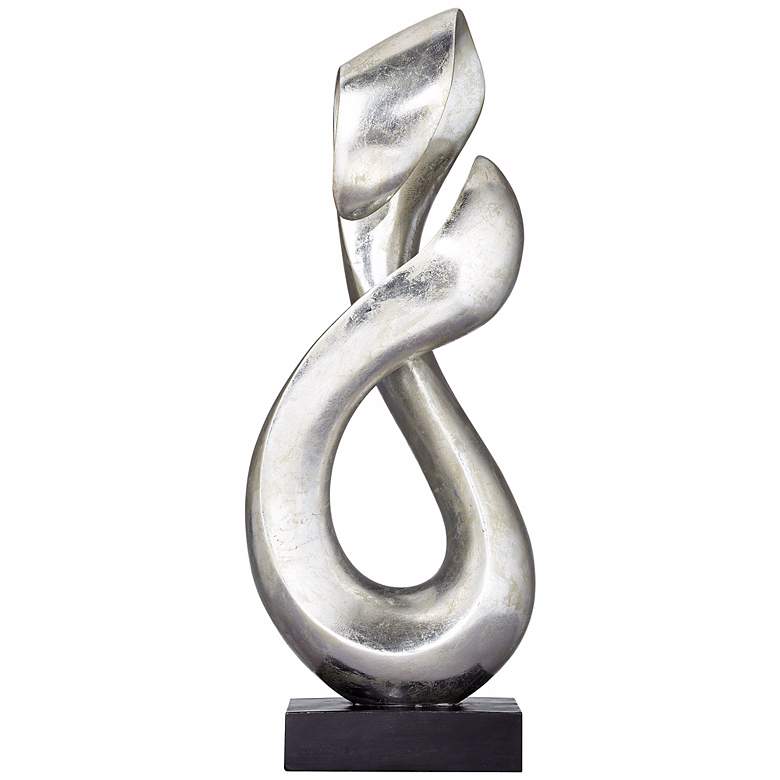 Open Infinity 24 1/2&quot; High Silver Finish Modern Sculpture more views
