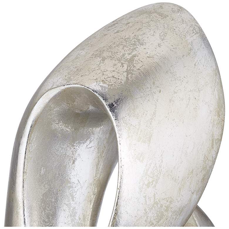 Image 6 Open Infinity 24 1/2 inch High Silver Finish Modern Sculpture more views