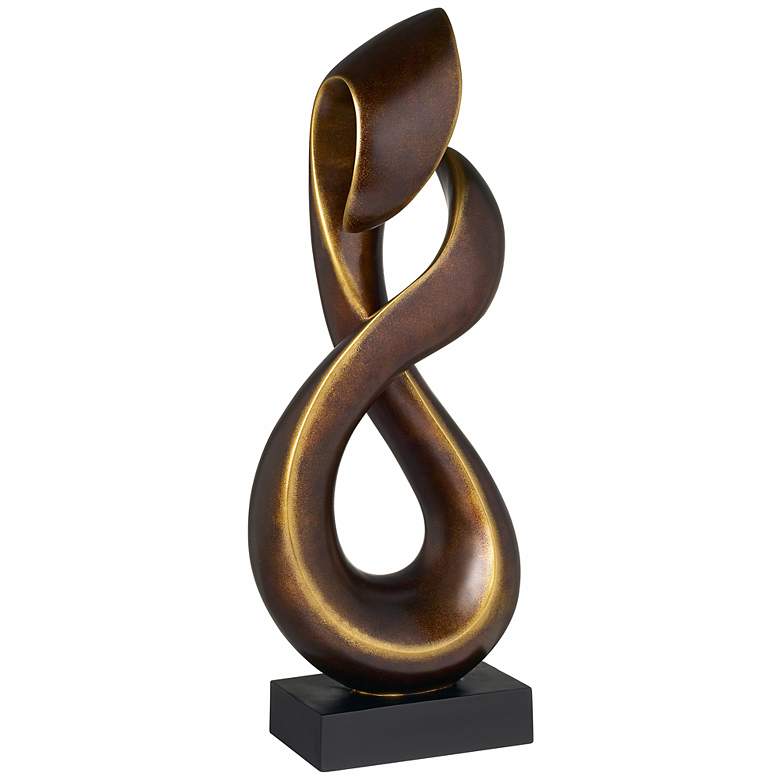 Image 3 Open Infinity 25 inch High Gold Sculpture