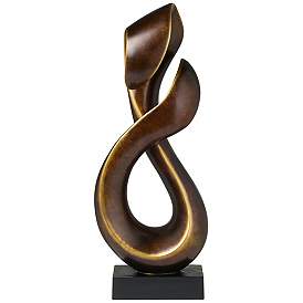 Image4 of Open Infinity 25" High Gold Sculpture more views