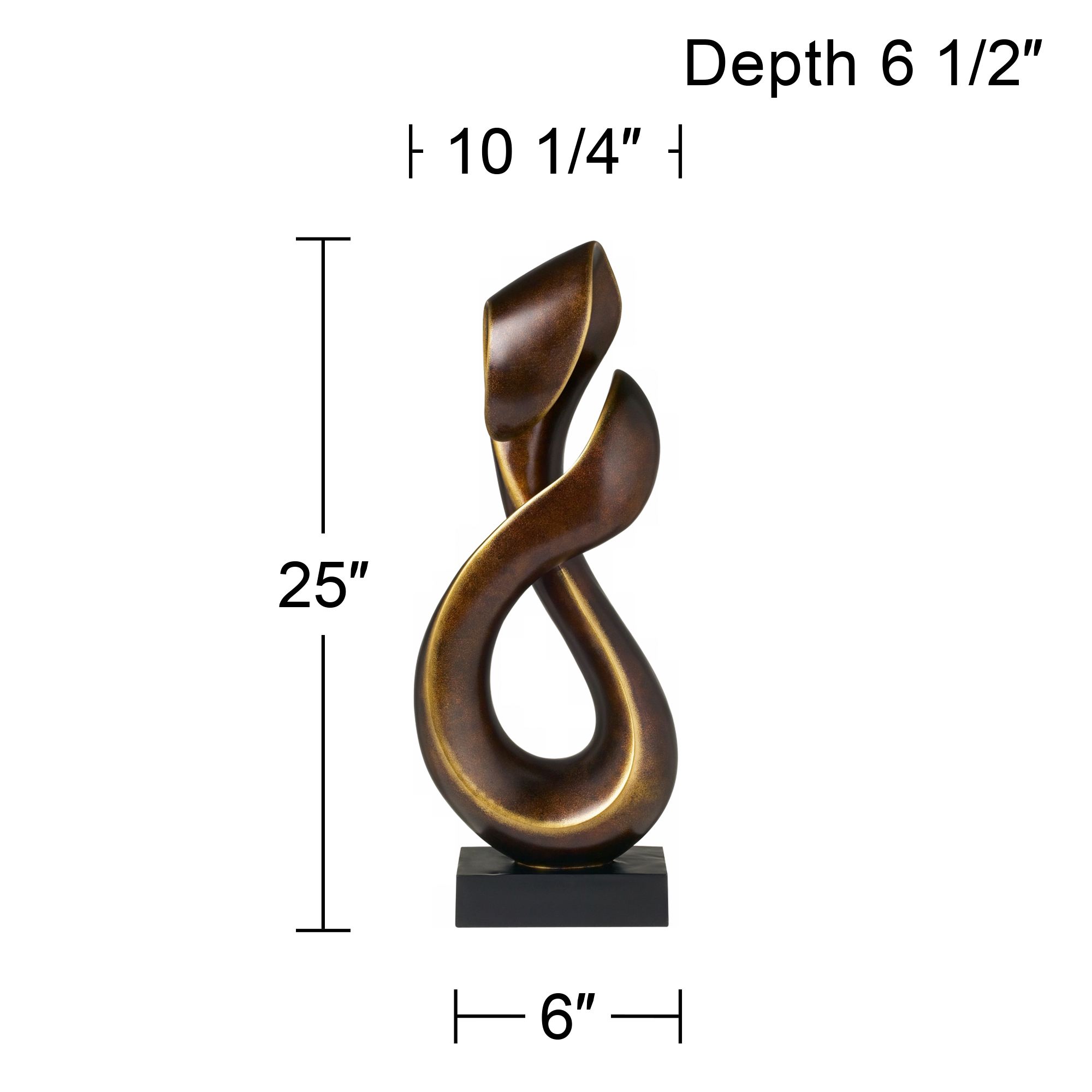 Open Infinity 25" High Gold Sculpture in scene