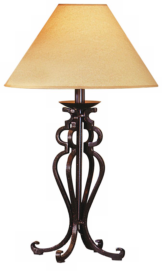 wrought iron scroll table lamp