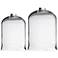 Open-Top Clear Glass Dome - Set of Two