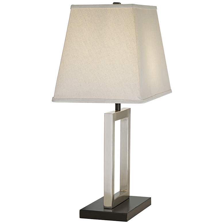 Open Window Brushed Nickel Finish Modern Accent Table Lamp more views