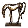 5_Openly Grazing 13"H Antiqued Bronze and Gold Horse Statue more views