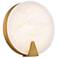Ophelia 10 1/4" High Aged Brass Alabaster LED Wall Sconce