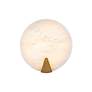 4_Ophelia 10 1/4" High Aged Brass Alabaster LED Wall Sconce more views