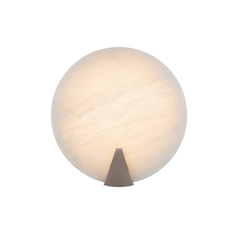 Image 3 Ophelia 10 1/4" High Nickel Alabaster ADA LED Wall Sconce more views